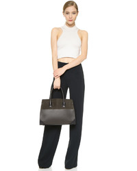 dunkelgraue Shopper Tasche aus Leder von Narciso Rodriguez