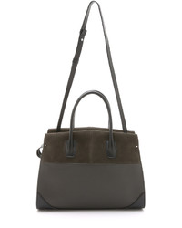 dunkelgraue Shopper Tasche aus Leder von Narciso Rodriguez