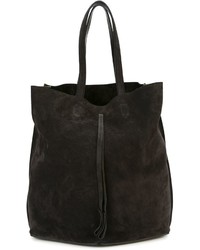 dunkelgraue Shopper Tasche aus Leder von Maison Margiela