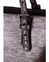 dunkelgraue Shopper Tasche aus Leder von MERCH MASHIAH