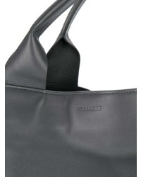 dunkelgraue Shopper Tasche aus Leder von Jil Sander