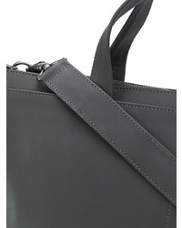 dunkelgraue Shopper Tasche aus Leder von Isaac Reina