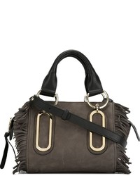 dunkelgraue Shopper Tasche aus Leder von See by Chloe