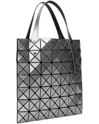 dunkelgraue Shopper Tasche aus Leder von Bao Bao Issey Miyake