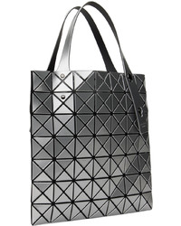 dunkelgraue Shopper Tasche aus Leder von Bao Bao Issey Miyake