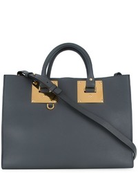 dunkelgraue Shopper Tasche aus Leder von Sophie Hulme