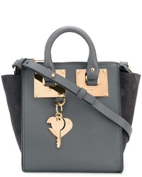 dunkelgraue Shopper Tasche aus Leder von Sophie Hulme