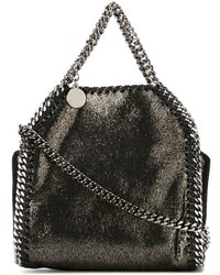dunkelgraue Shopper Tasche aus Leder von Stella McCartney