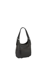 dunkelgraue Shopper Tasche aus Leder von Tom Tailor