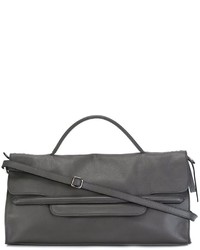 dunkelgraue Shopper Tasche aus Leder von Zanellato
