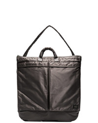 dunkelgraue Shopper Tasche aus Nylon von PORTER, YOSHIDA & CO