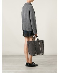 dunkelgraue Shopper Tasche aus Pailletten von Vanessa Bruno
