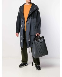 dunkelgraue Shopper Tasche aus Segeltuch von Marni