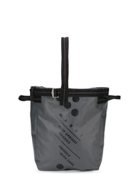 dunkelgraue Shopper Tasche aus Segeltuch von Marni