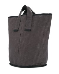 dunkelgraue Shopper Tasche aus Segeltuch von Cabas