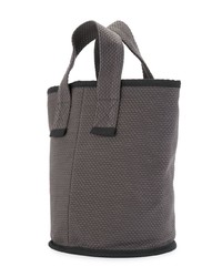 dunkelgraue Shopper Tasche aus Segeltuch von Cabas