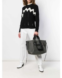 dunkelgraue Shopper Tasche aus Segeltuch von Isabel Marant