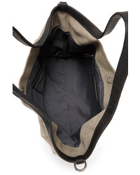 dunkelgraue Shopper Tasche aus Wildleder von Monserat De Lucca
