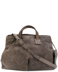 dunkelgraue Shopper Tasche aus Wildleder von Marsèll