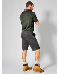 dunkelgraue Shorts von MEN PLUS BY HAPPY SIZE