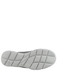 dunkelgraue Slip-On Sneakers aus Segeltuch von Skechers