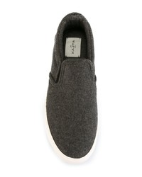 dunkelgraue Slip-On Sneakers von Le Kasha