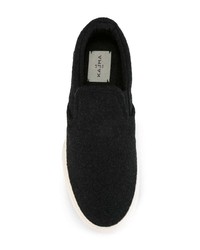 dunkelgraue Slip-On Sneakers von Le Kasha