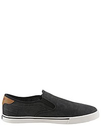 dunkelgraue Slip-On Sneakers von Wrangler