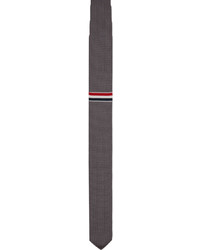 dunkelgraue Strick Krawatte von Thom Browne