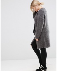 dunkelgraue Strick Strickjacke von Asos