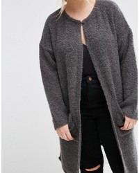 dunkelgraue Strick Strickjacke von Asos