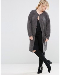 dunkelgraue Strick Strickjacke von Asos