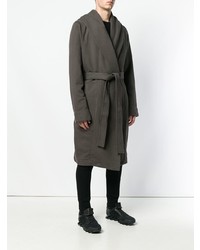 dunkelgraue Strickjacke mit einer offenen Front von Rick Owens DRKSHDW