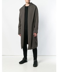 dunkelgraue Strickjacke mit einer offenen Front von Rick Owens DRKSHDW