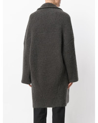 dunkelgraue Strickjacke mit einer offenen Front von Haider Ackermann