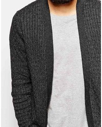 dunkelgraue Strickjacke von Asos