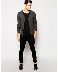 dunkelgraue Strickjacke von Asos