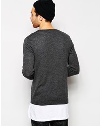 dunkelgraue Strickjacke von Asos