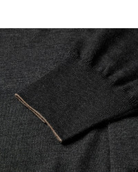 dunkelgraue Strickjacke von Brunello Cucinelli