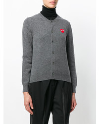 dunkelgraue Strickjacke von Comme Des Garcons Play