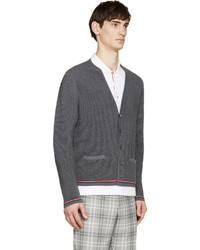 dunkelgraue Strickjacke von Thom Browne