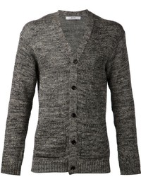 dunkelgraue Strickjacke