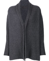 dunkelgraue Strickjacke von The Elder Statesman