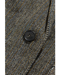 dunkelgraue Tweed-Jacke mit Fischgrätenmuster von Etoile Isabel Marant