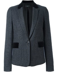 dunkelgraue Tweed-Jacke mit Karomuster von Joseph