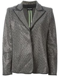 dunkelgraue Tweed-Jacke von Giorgio Armani