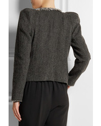 dunkelgraue Tweed-Jacke von Isabel Marant