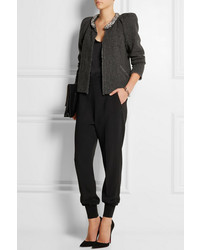 dunkelgraue Tweed-Jacke von Isabel Marant