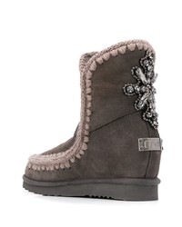 dunkelgraue Ugg Stiefel von Mou