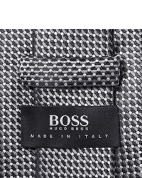 dunkelgraue vertikal gestreifte Krawatte von Hugo Boss